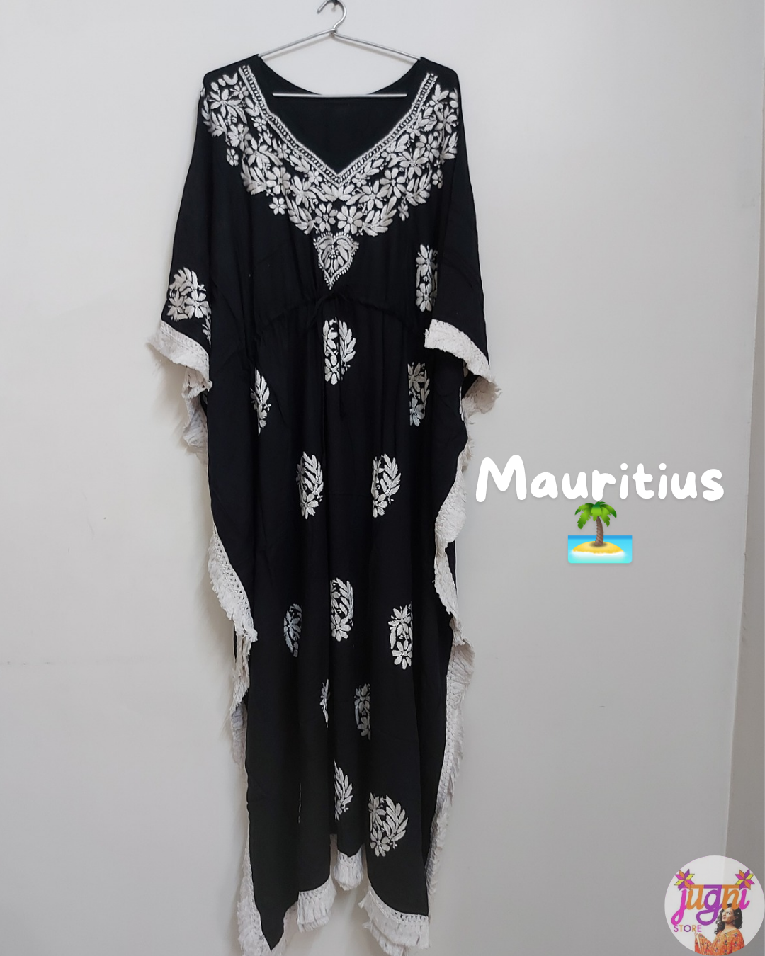 Breezy chikan kaftan dress