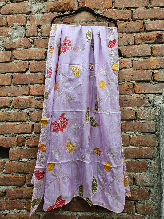 Hand painted crepe dupatta
