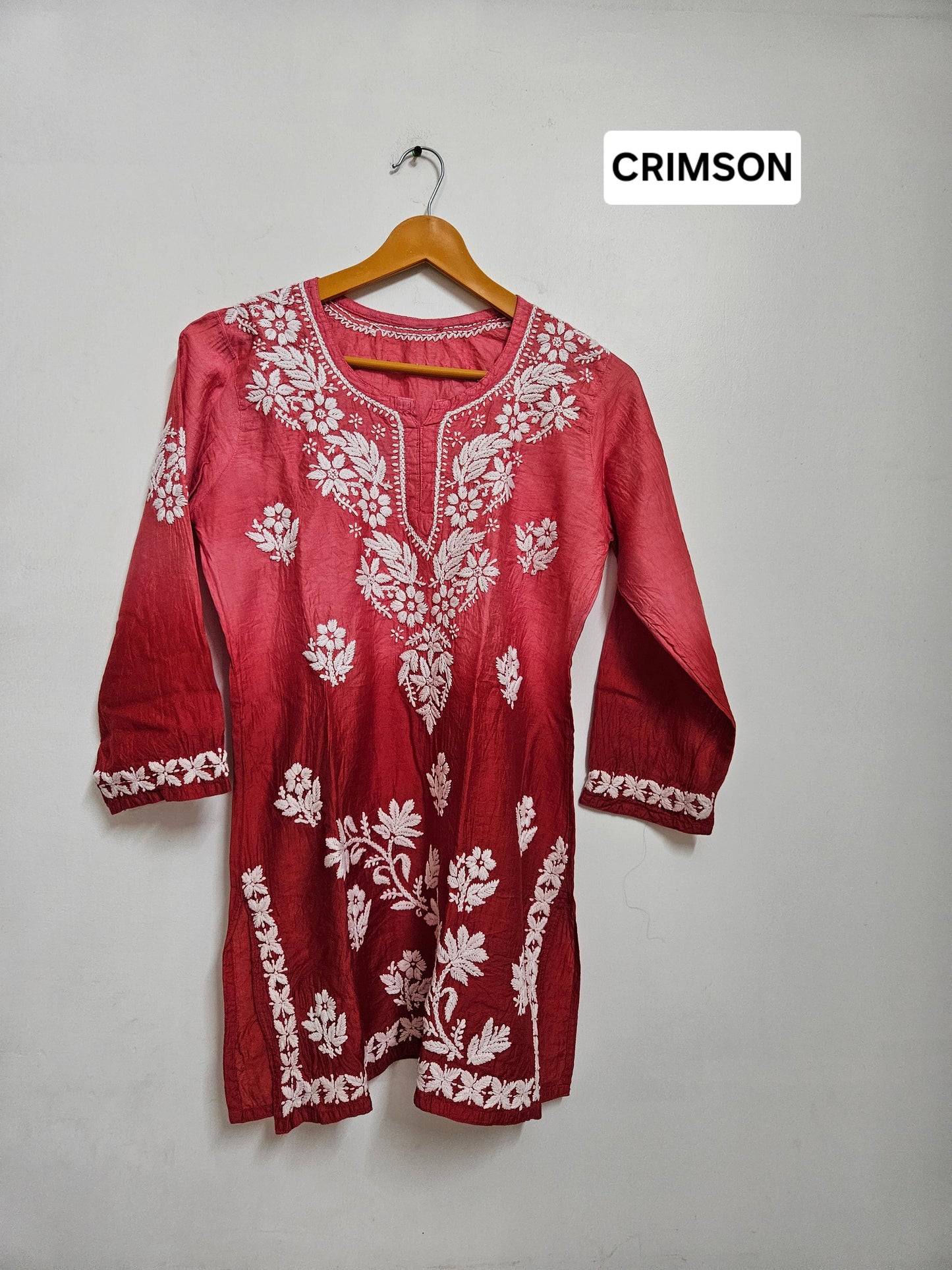 Chanderi ombre short tops