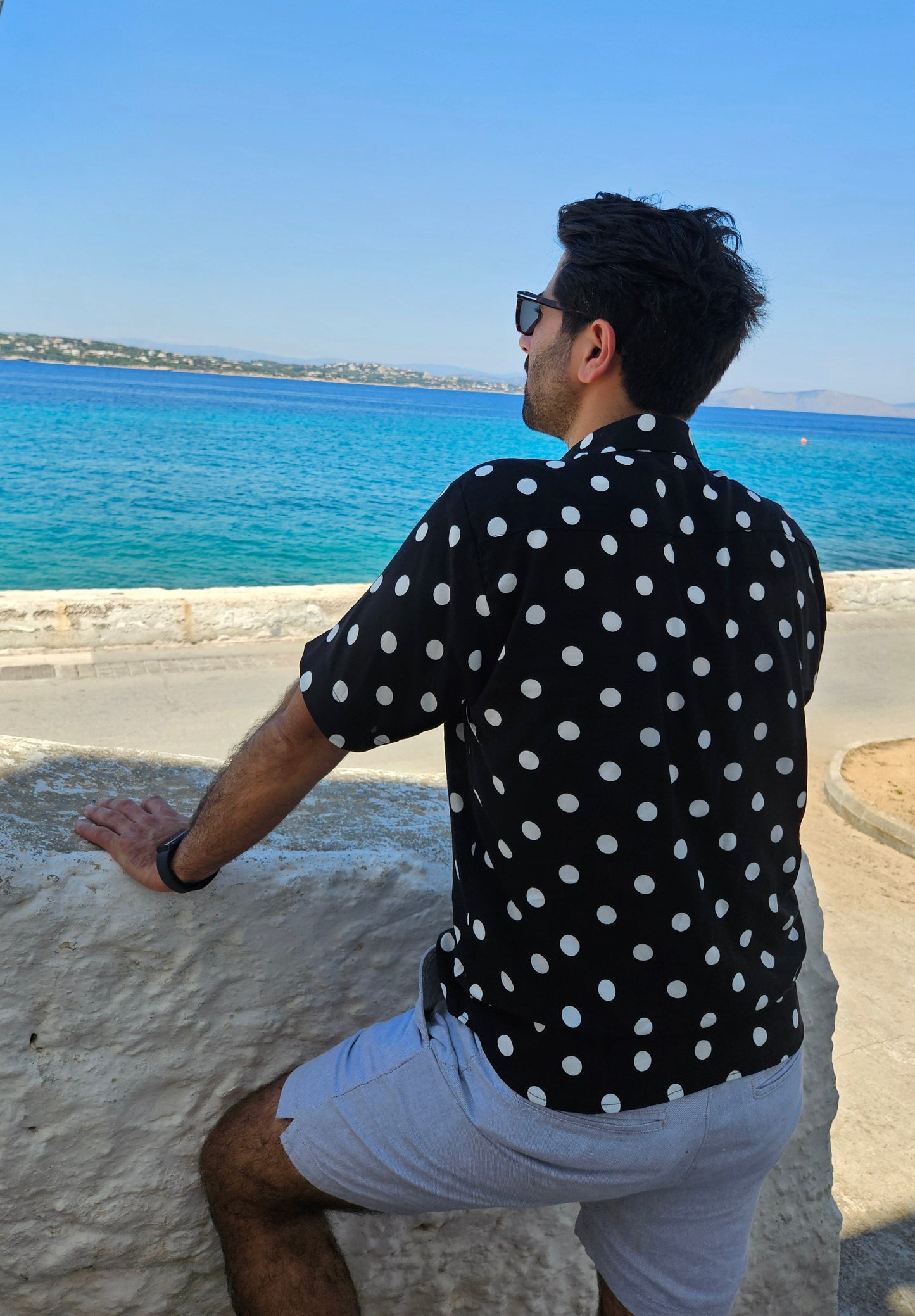 Polka dots island boy shirt