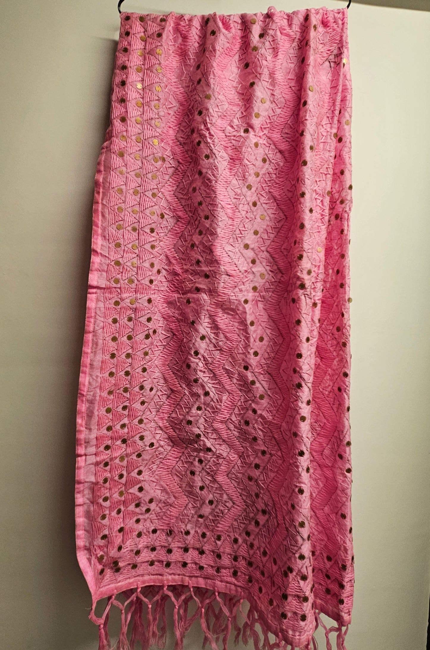 Chanderi silk phulkari dupatta