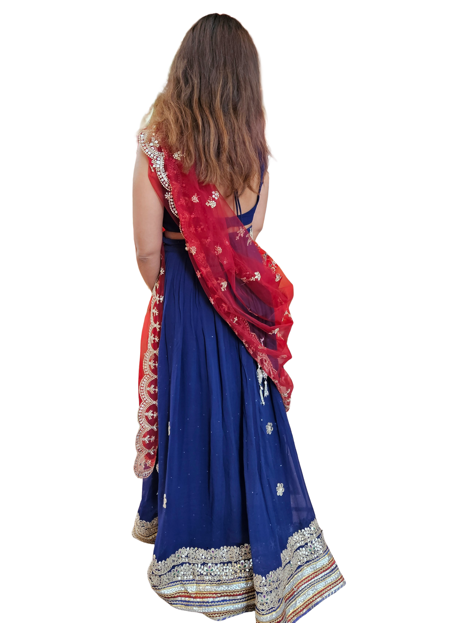 Scallop net dupatta