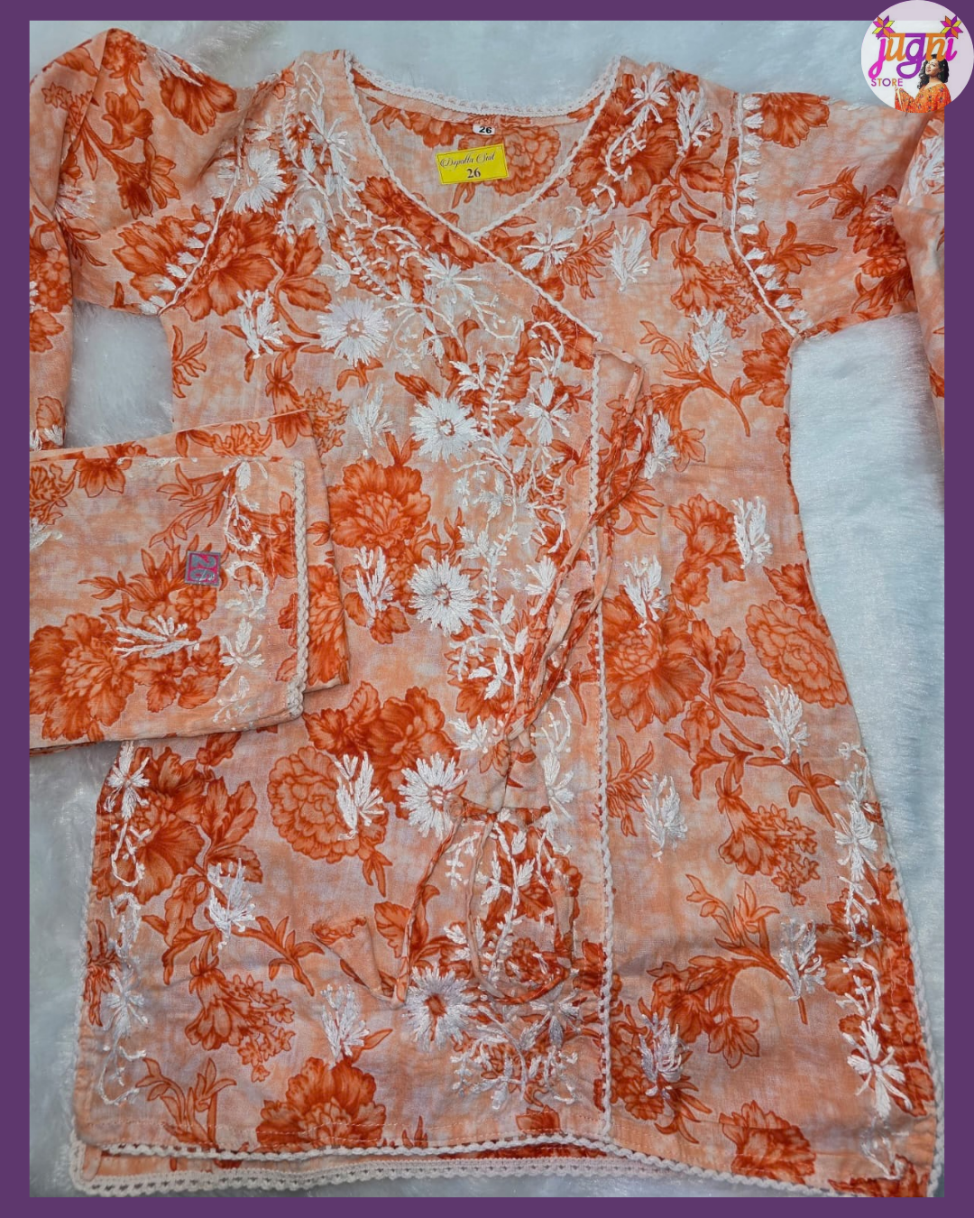 Kids' floral angrakha set