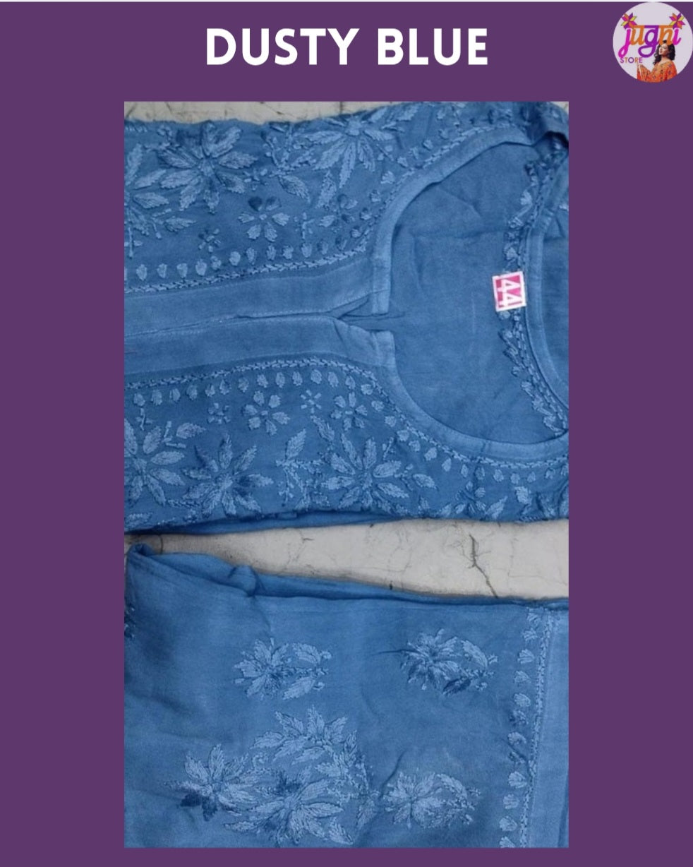 Premium rayon chikankari set