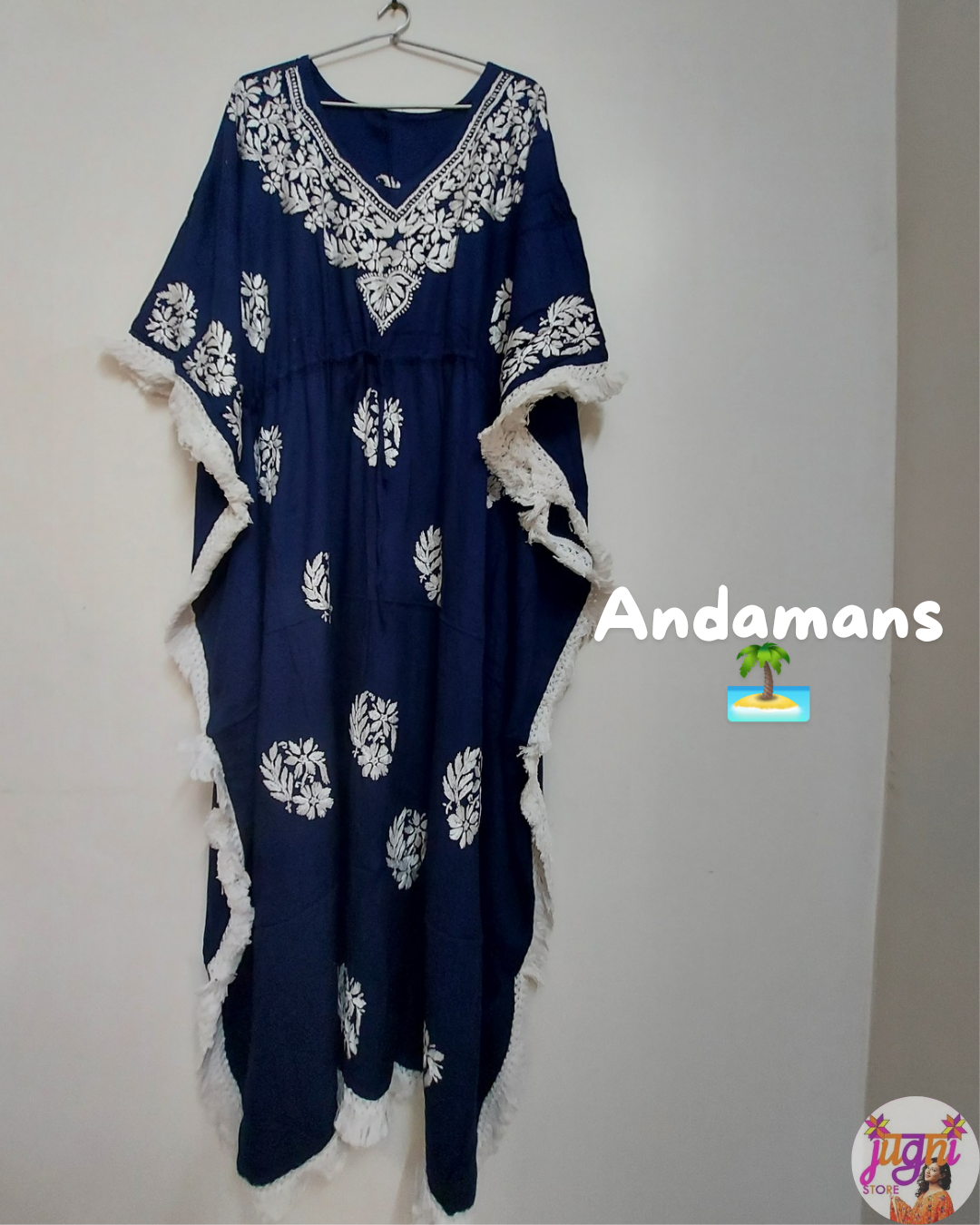 Breezy chikan kaftan dress