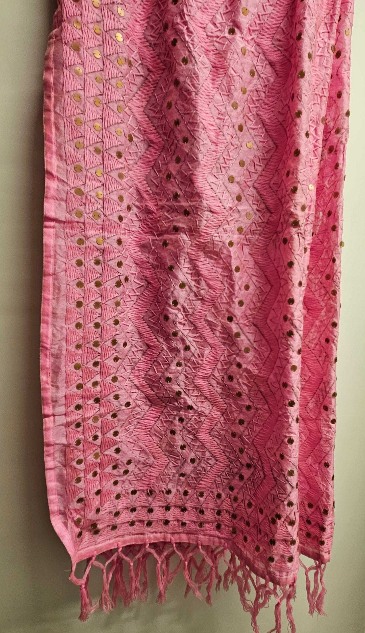 Chanderi silk phulkari dupatta
