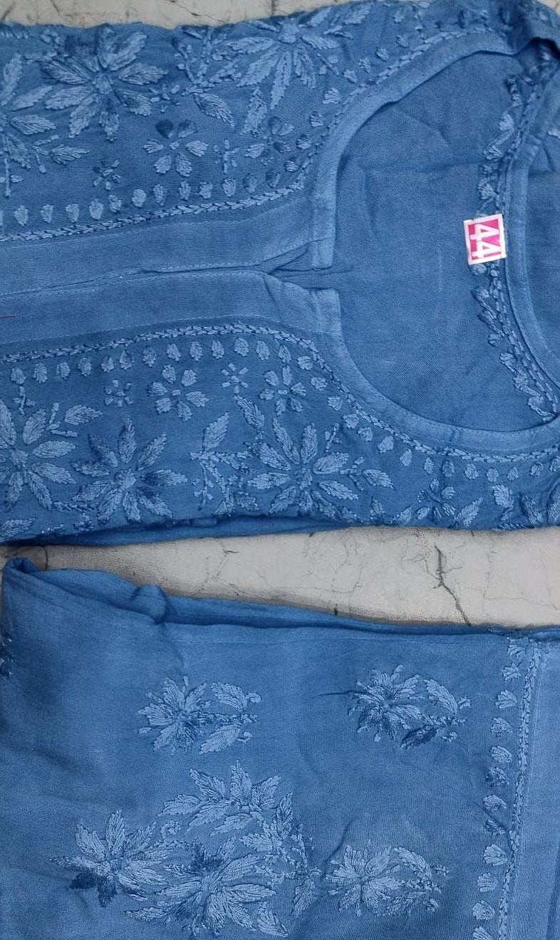 Premium rayon chikankari set