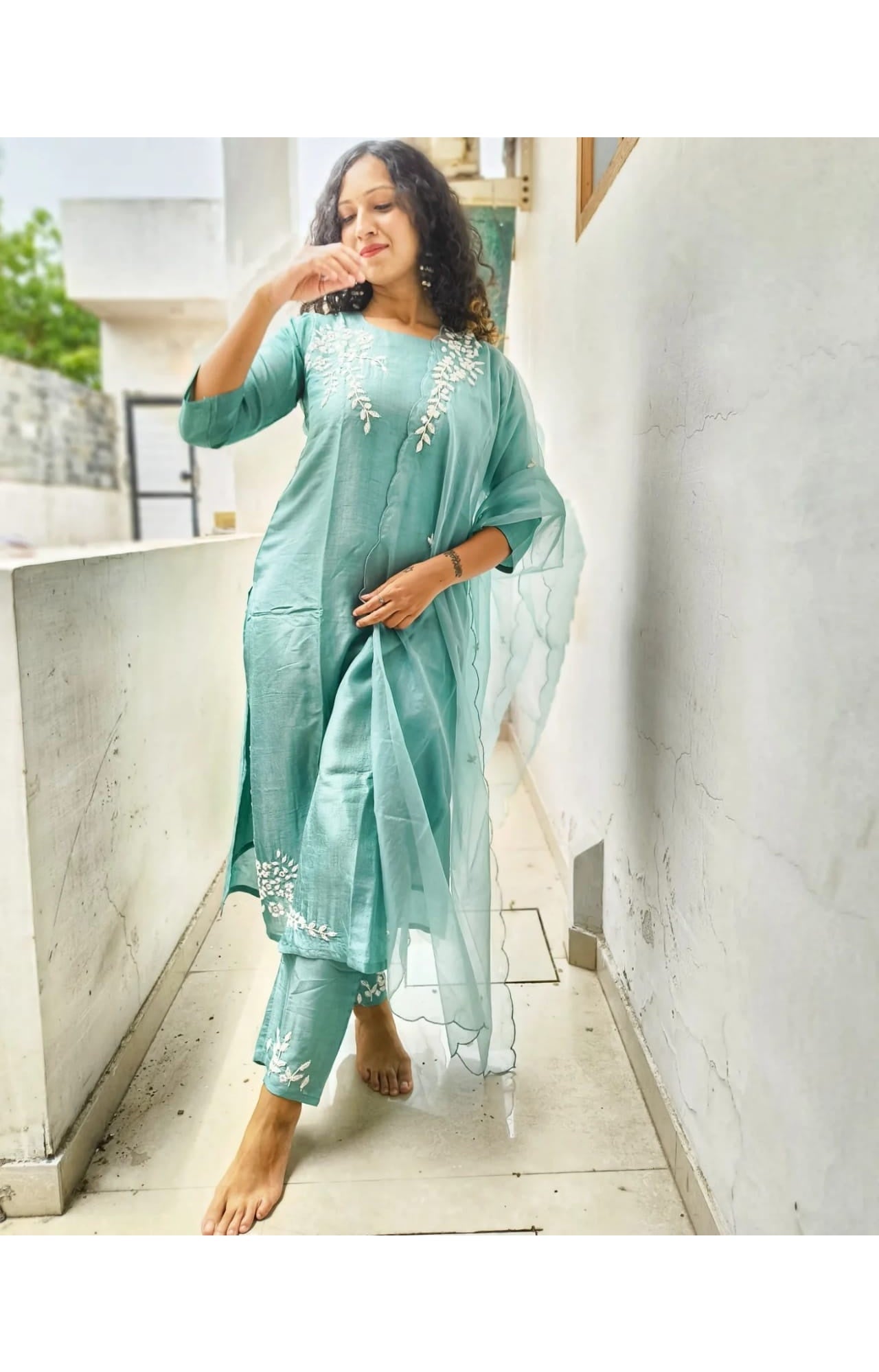 Freya dola silk suit