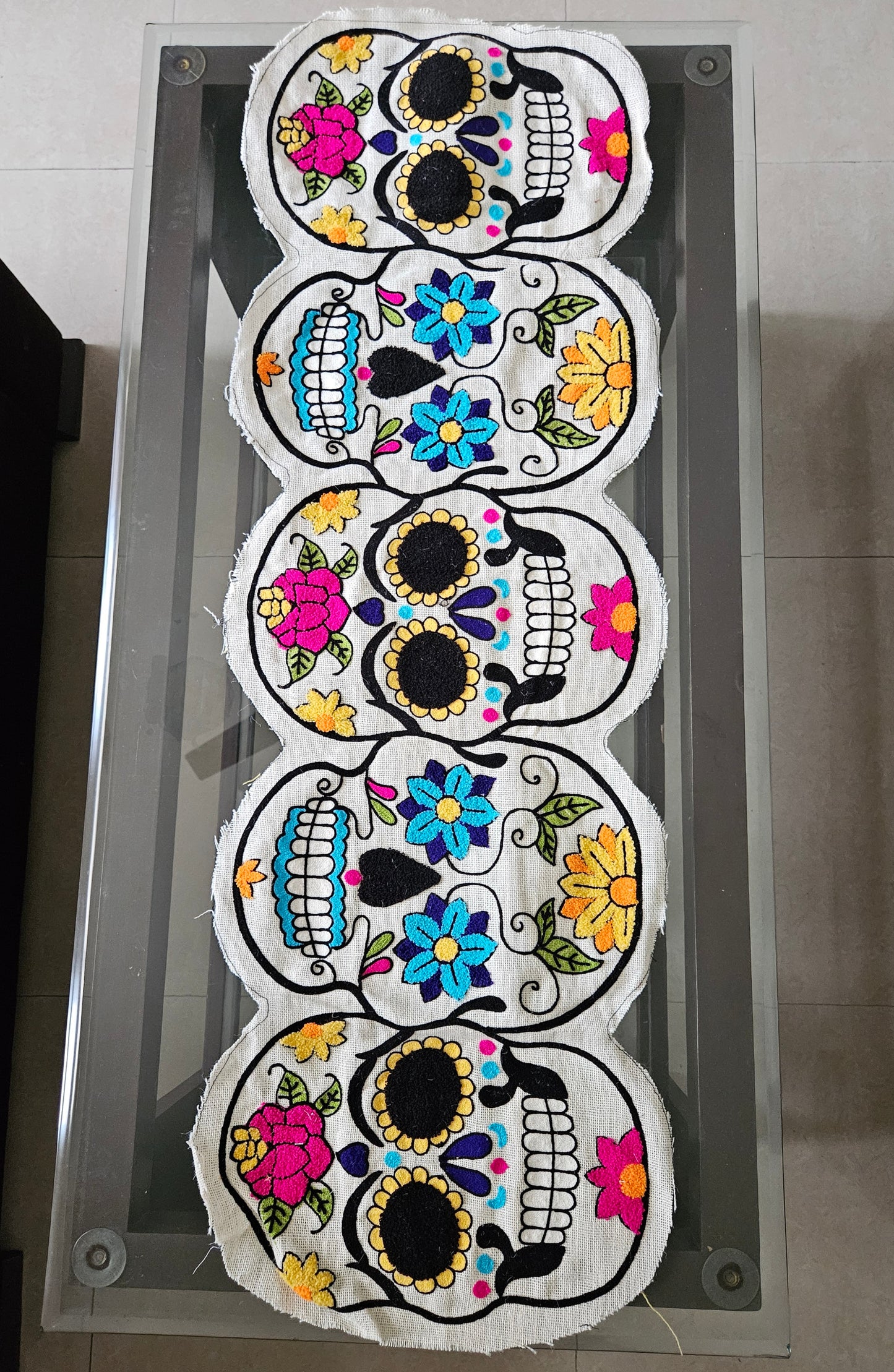Sugar Skull Mexican Table Runner