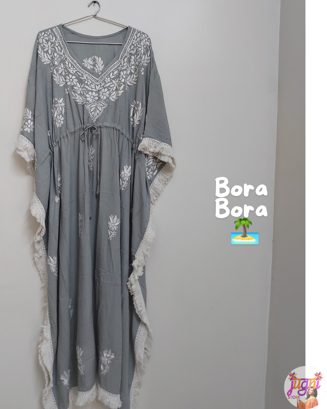 Breezy chikan kaftan dress