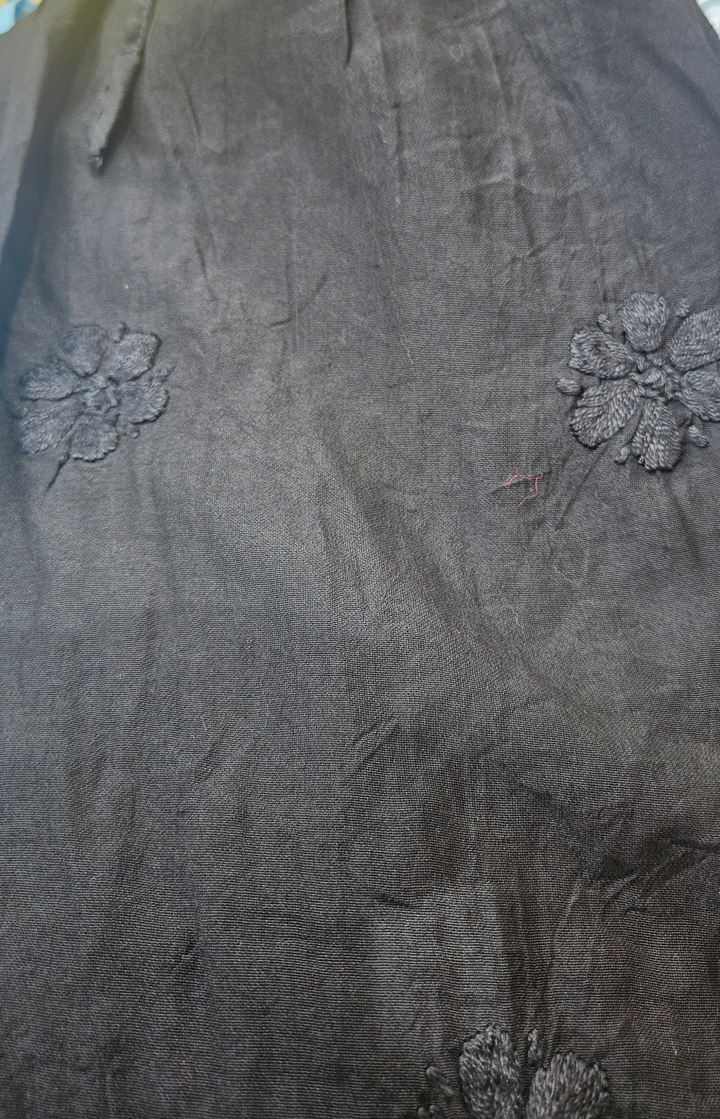 Ombre chanderi chikan frock