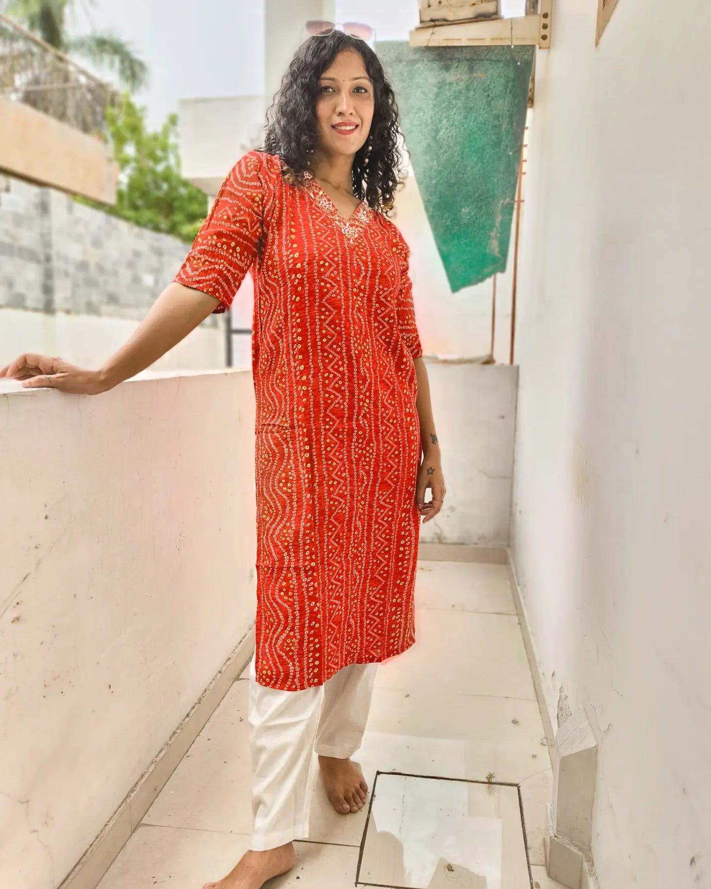 Bandhni Kurti