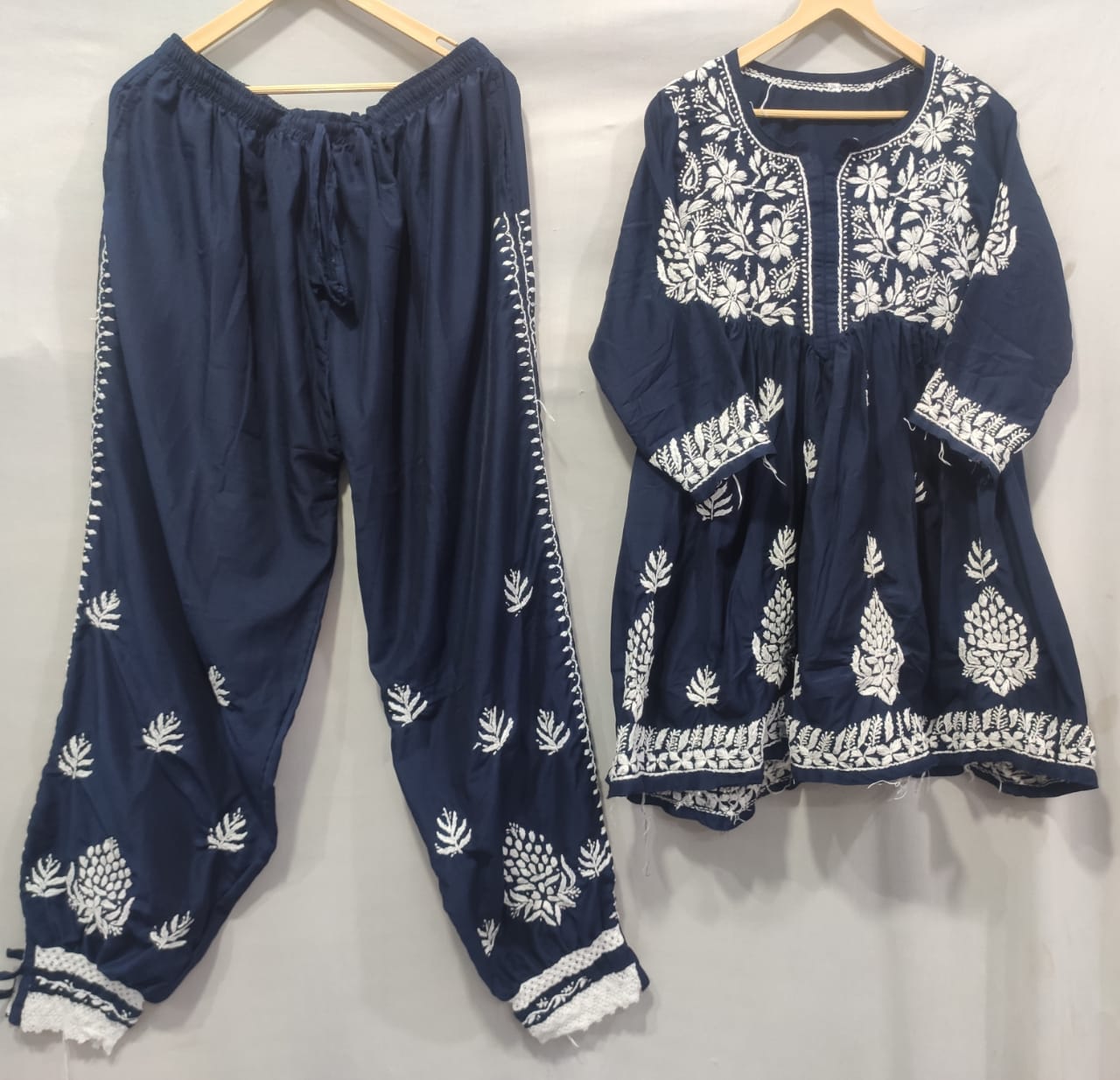 Afghani Lucknowi Muslin Set