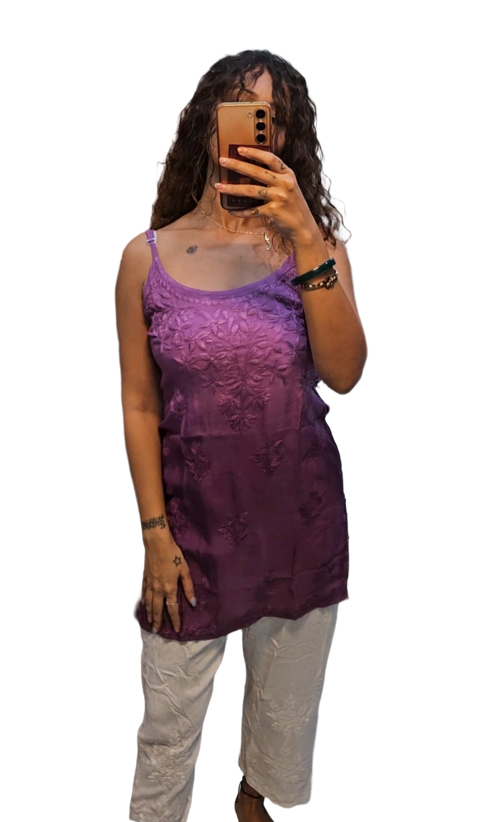 Muslin Ombre Spaghetti Top