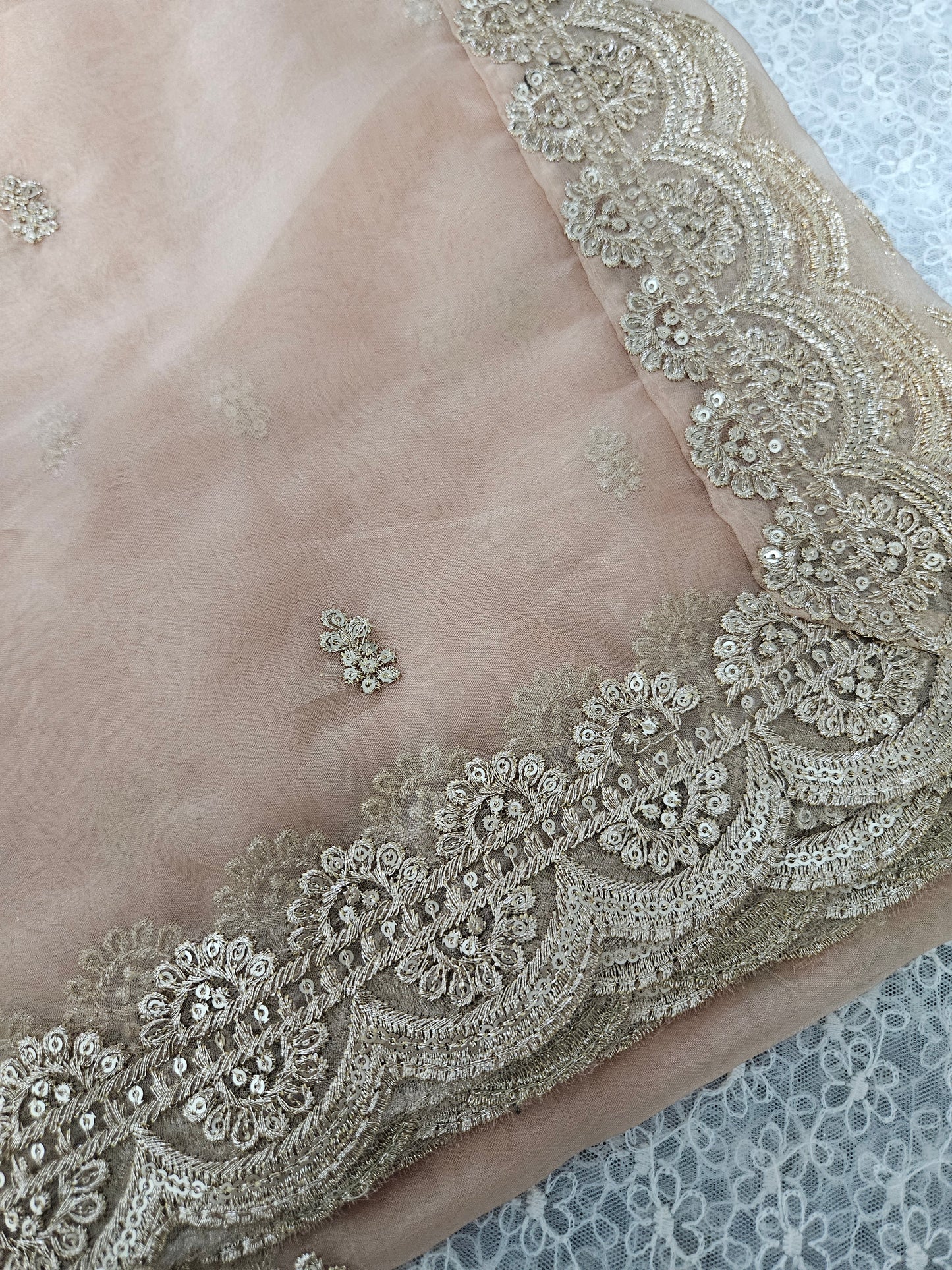 Nazakat organza zari work dupatta