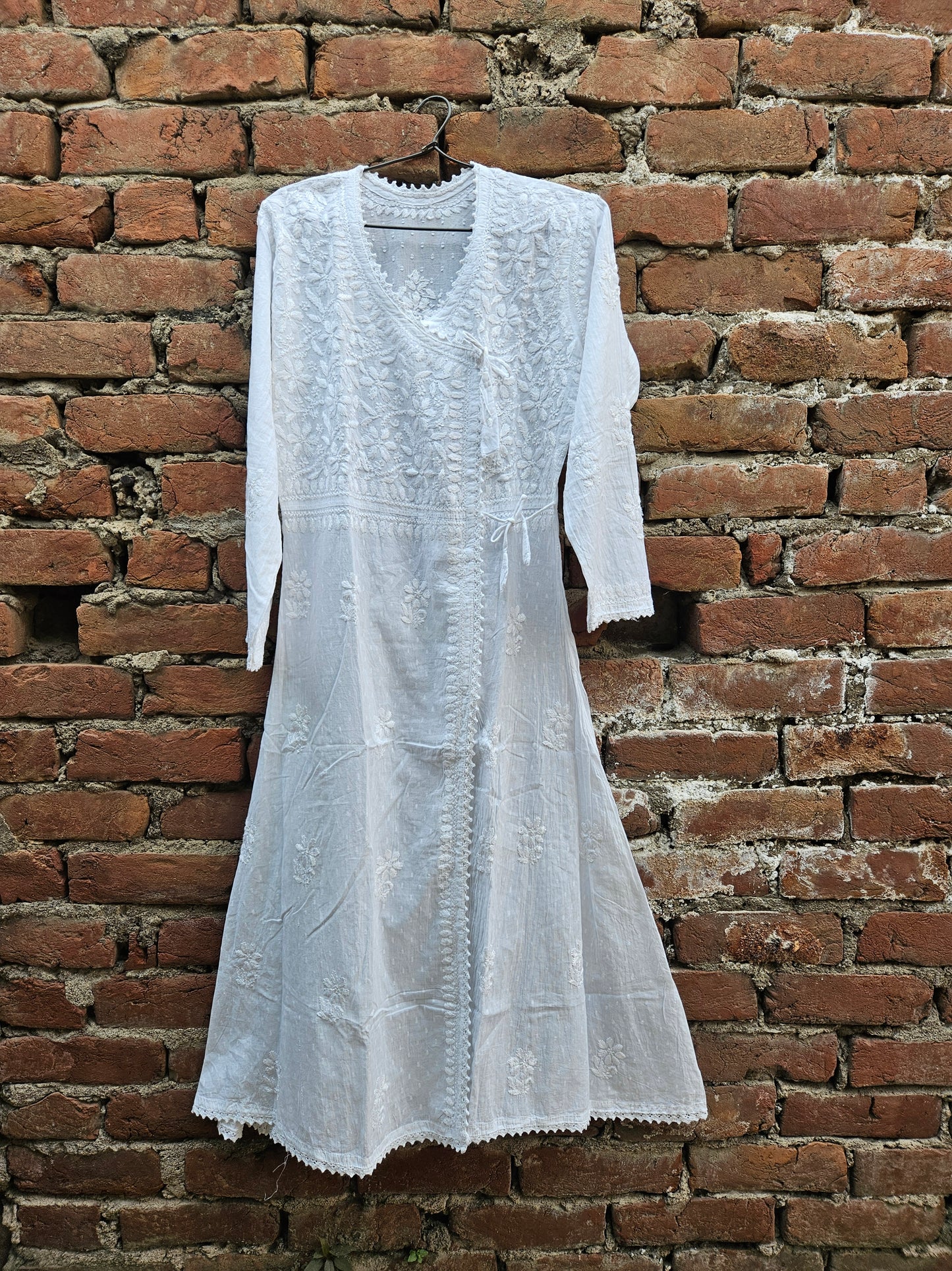 Chikankari Angrakha & Tulip Pants Set