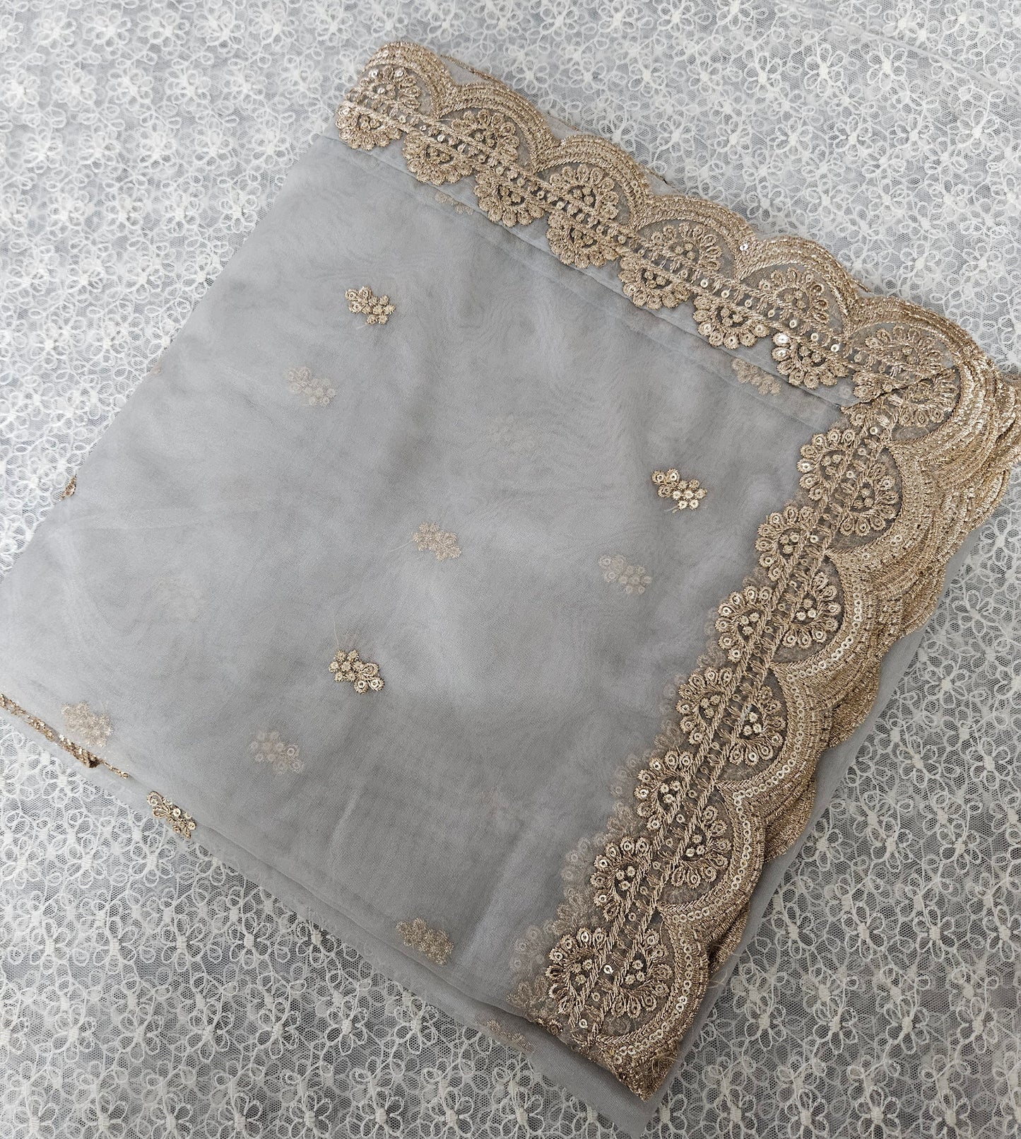 Nazakat organza zari work dupatta
