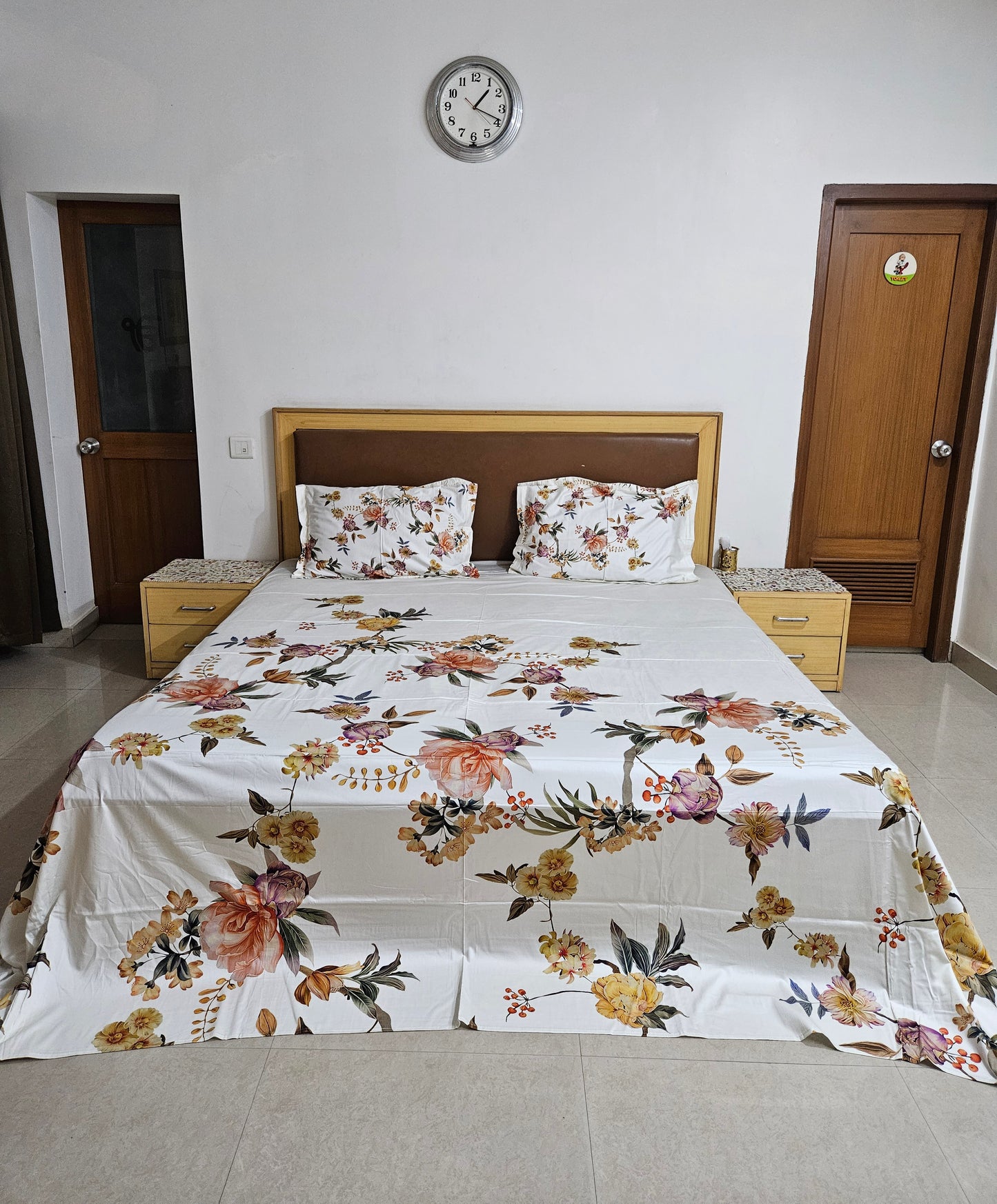 Glazed cotton bedsheets