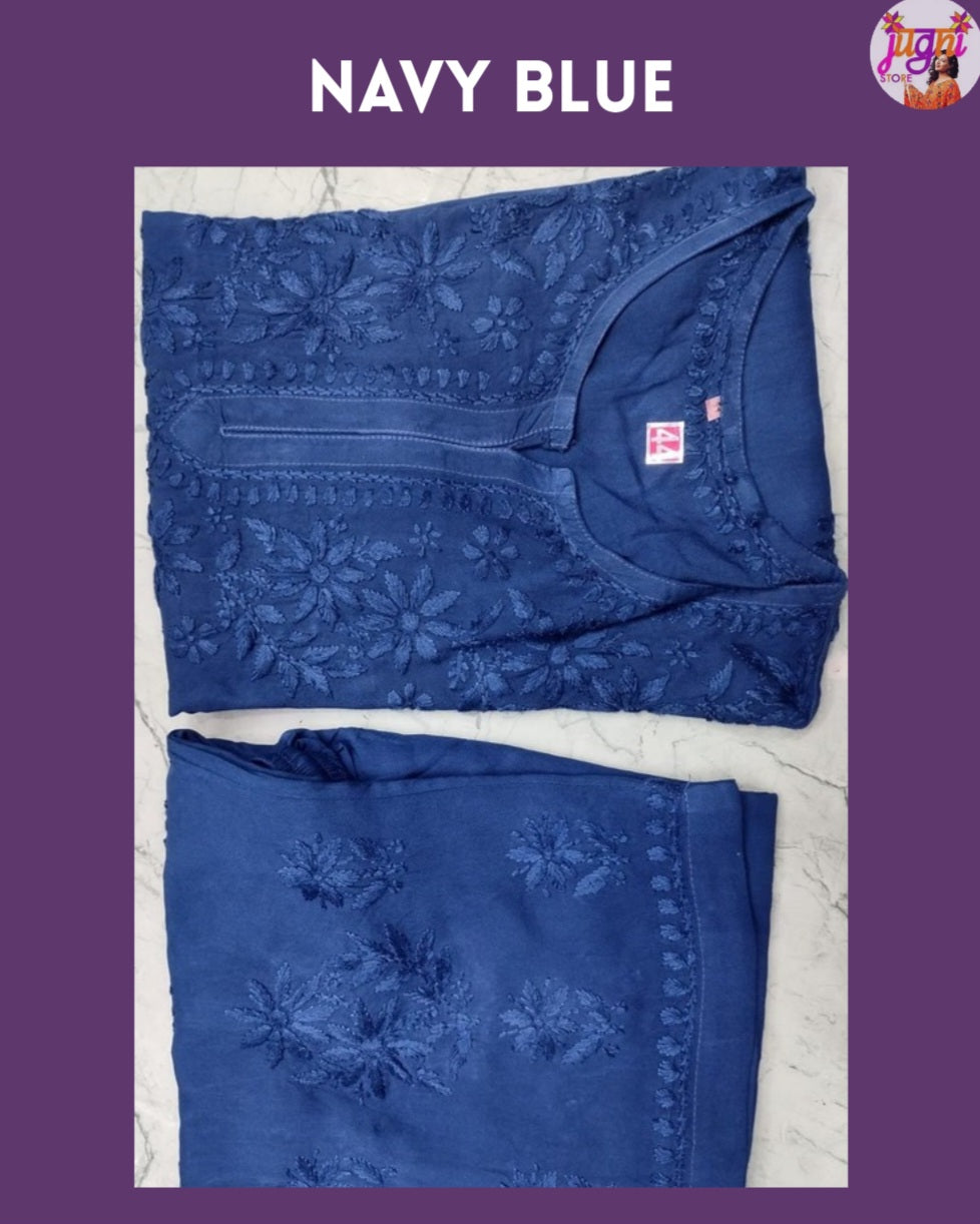 Premium rayon chikankari set