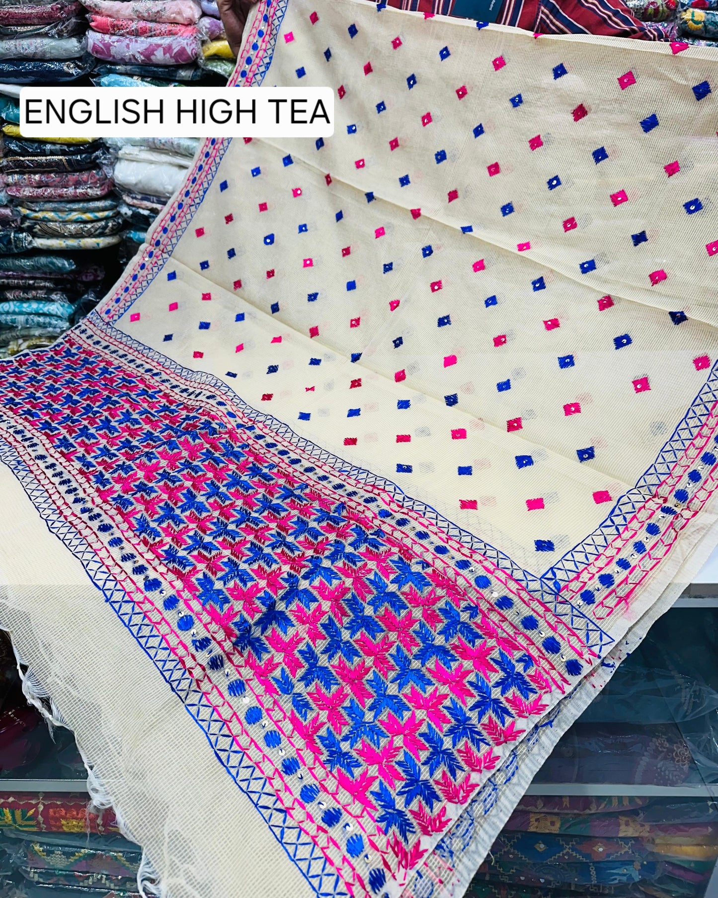 Kota dora phulkari dupatta