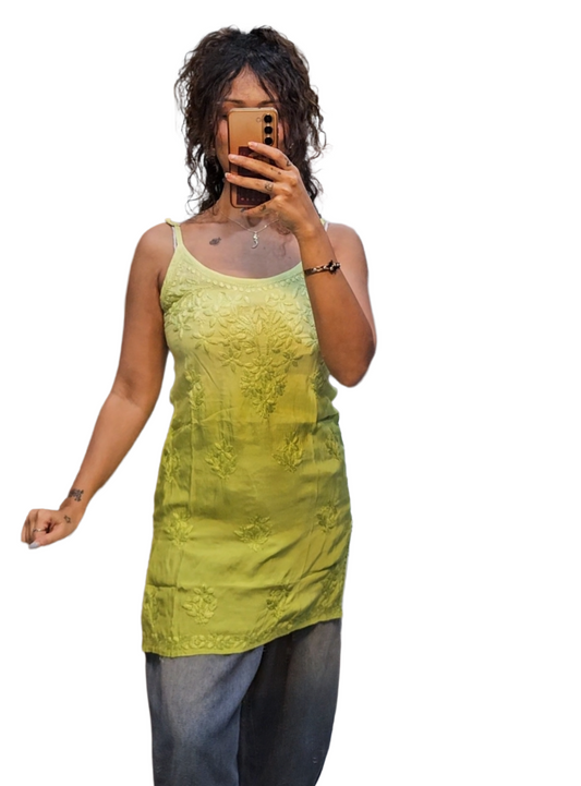 Muslin Ombre Spaghetti Top