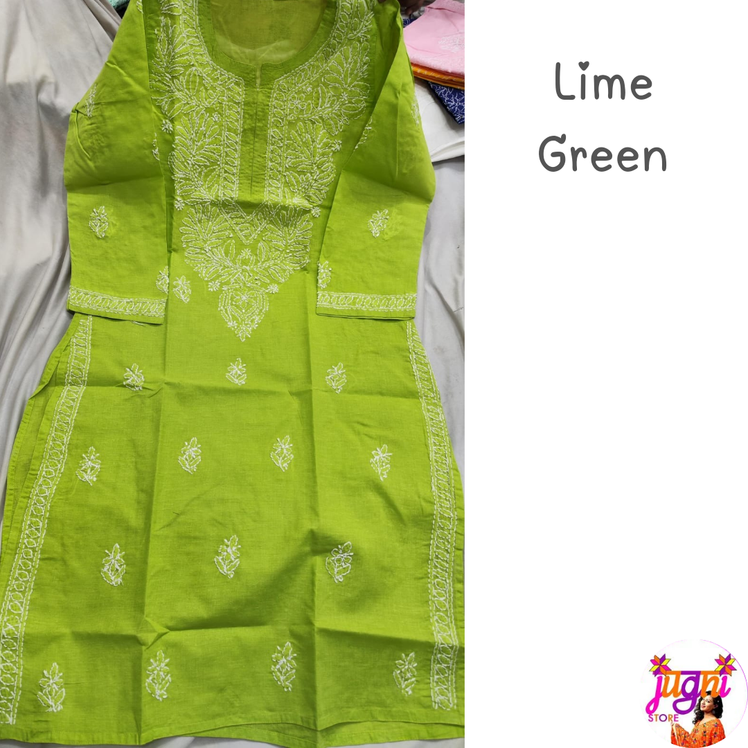 Voile cotton chikan kurti