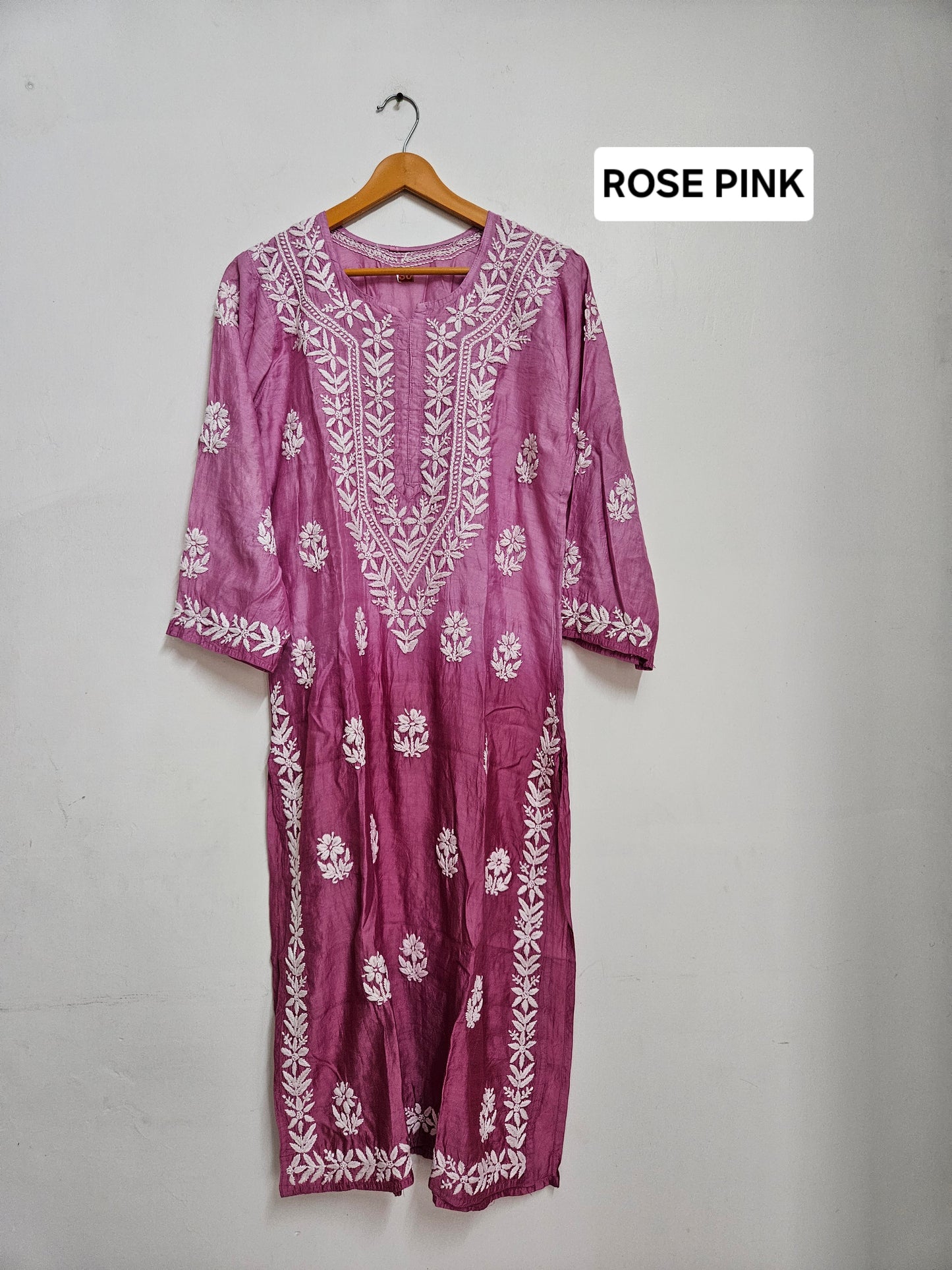 Chanderi ombre long kurta
