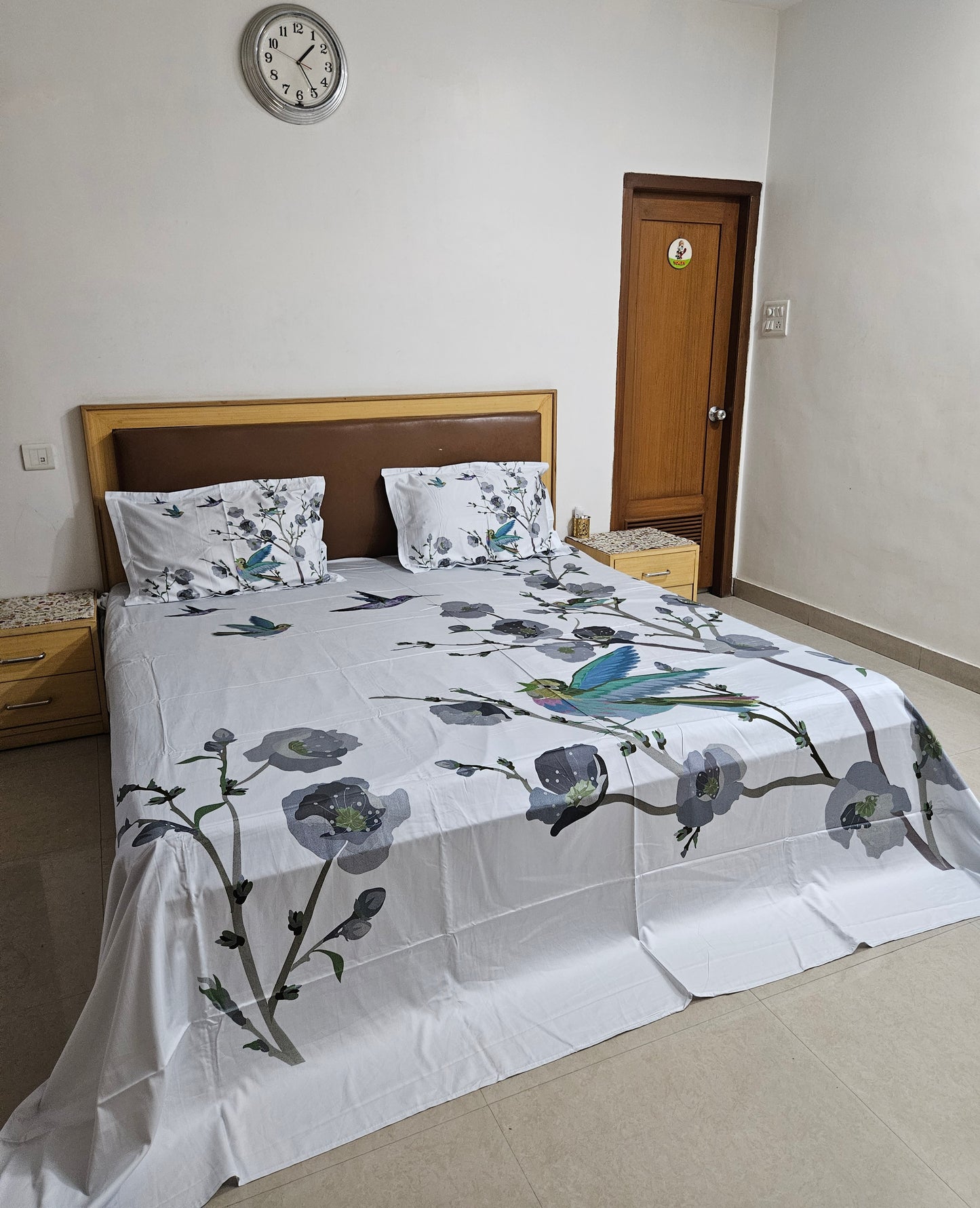 Glazed cotton bedsheets