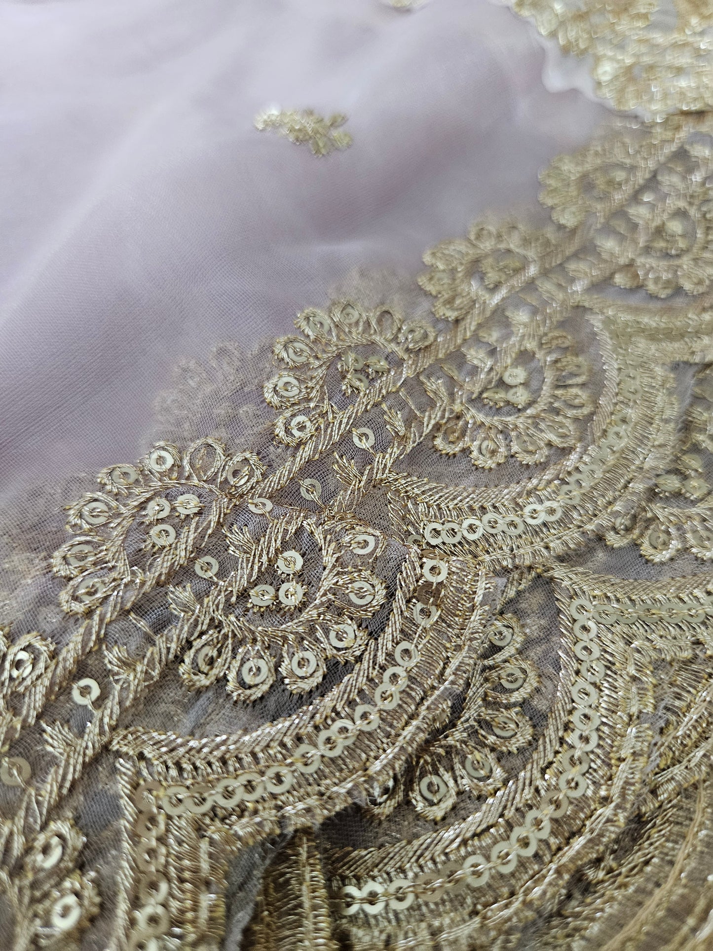 Nazakat organza zari work dupatta