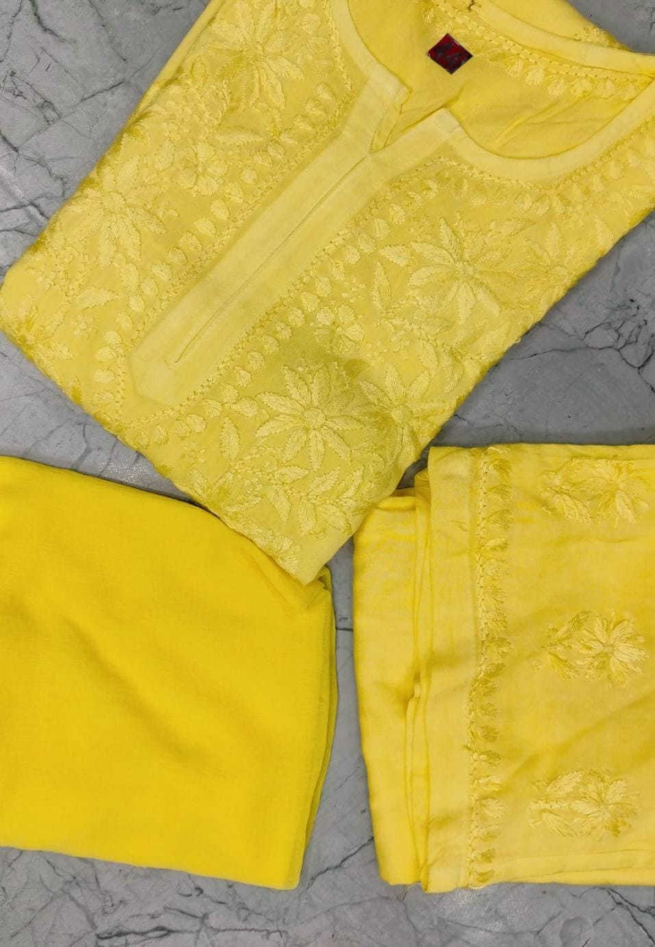 Premium rayon chikankari set
