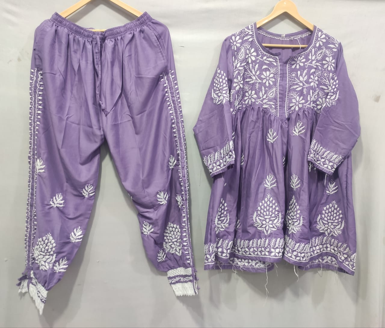 Afghani Lucknowi Muslin Set