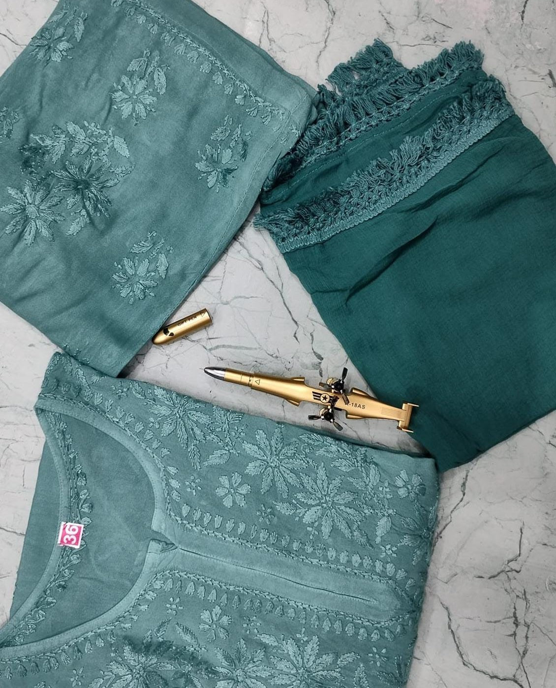 Premium rayon chikankari set