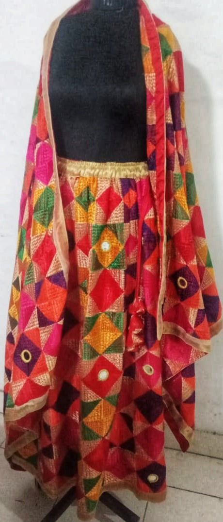 Bagh Phulkari Skirt