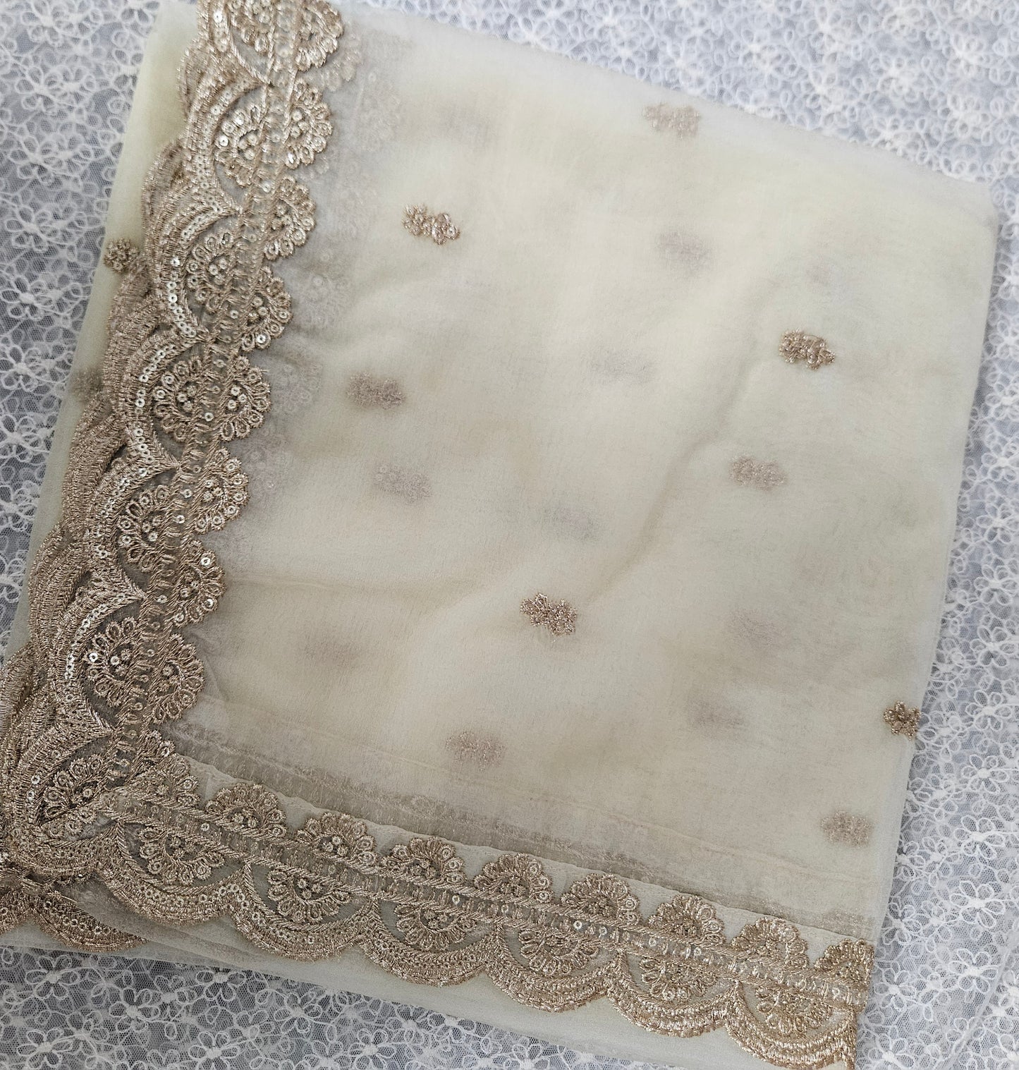 Nazakat organza zari work dupatta