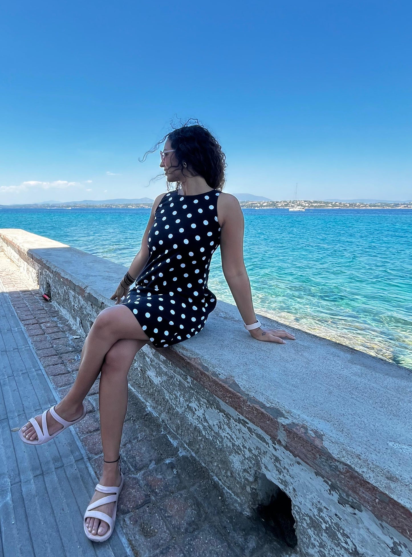 Polka dots island girl dress