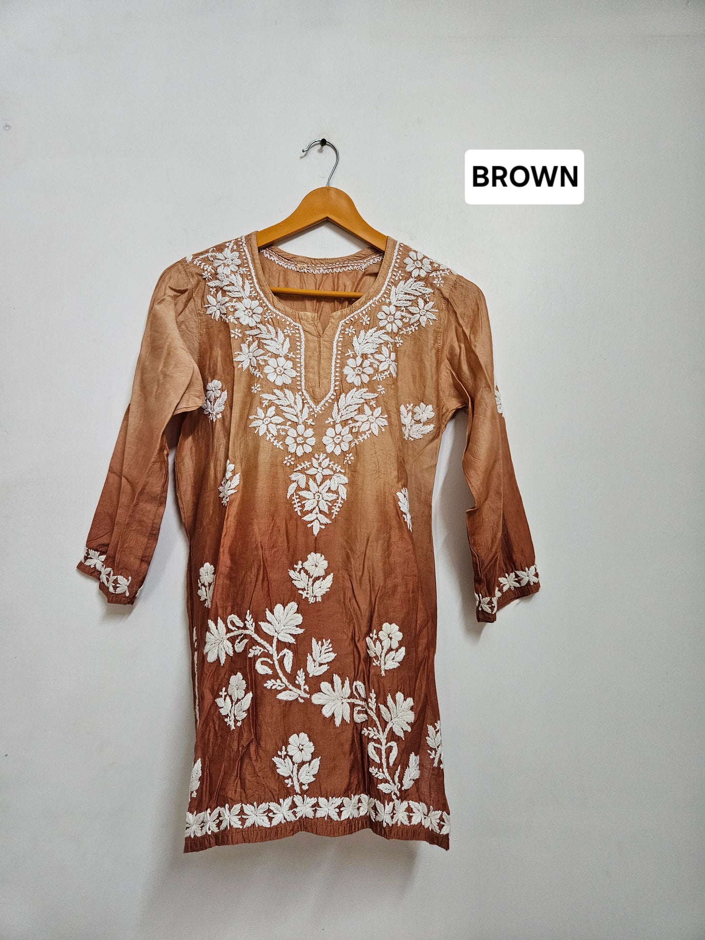 Chanderi ombre short tops