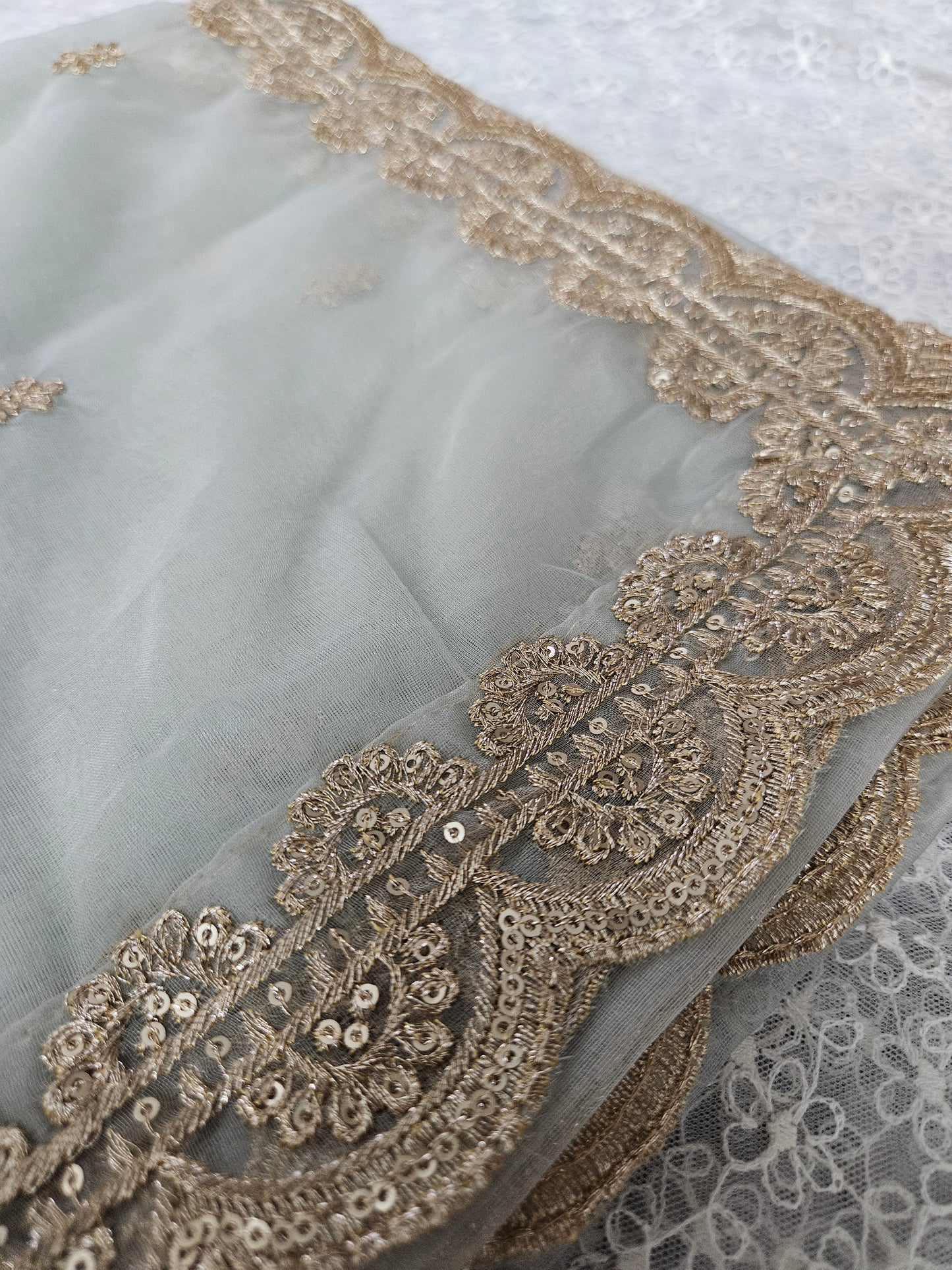 Nazakat organza zari work dupatta