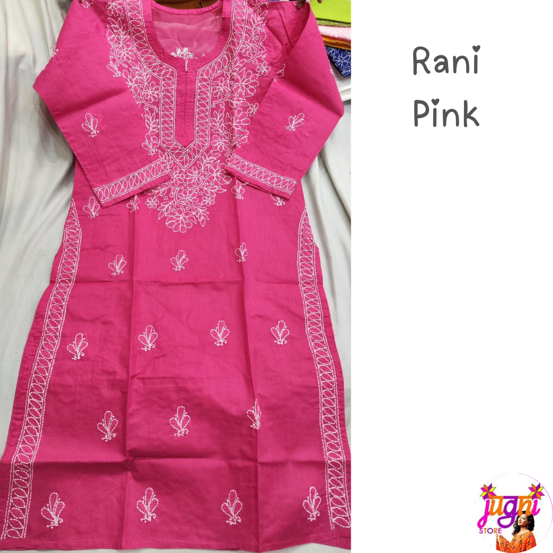 Voile cotton chikan kurti