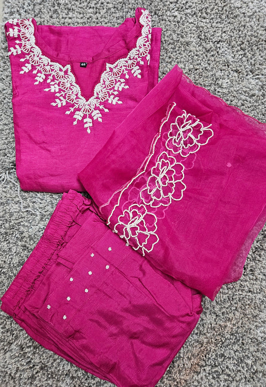 Theia dola silk suit