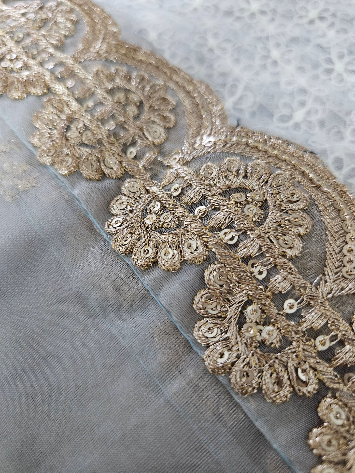 Nazakat organza zari work dupatta