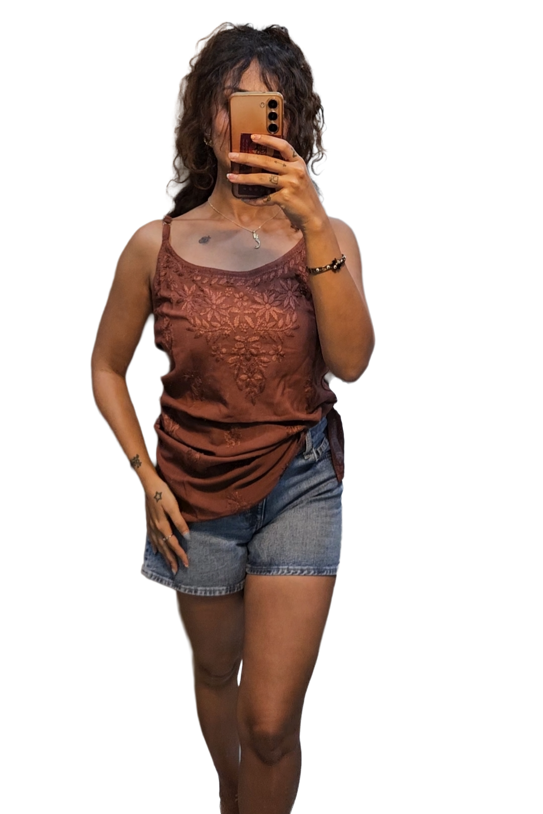 Muslin Ombre Spaghetti Top