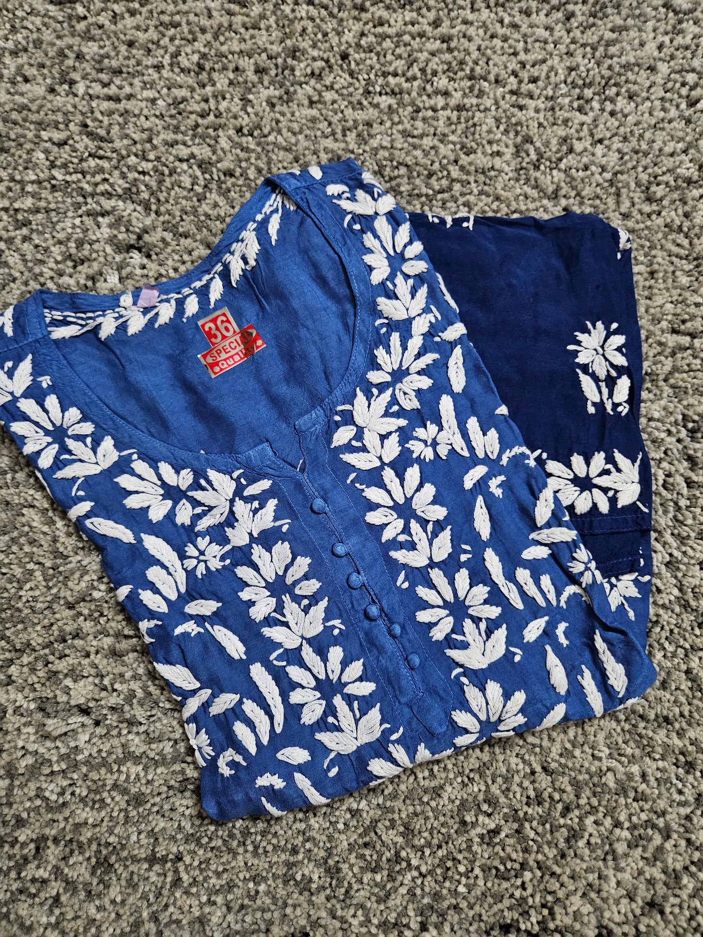 Ombre muslin short kurta