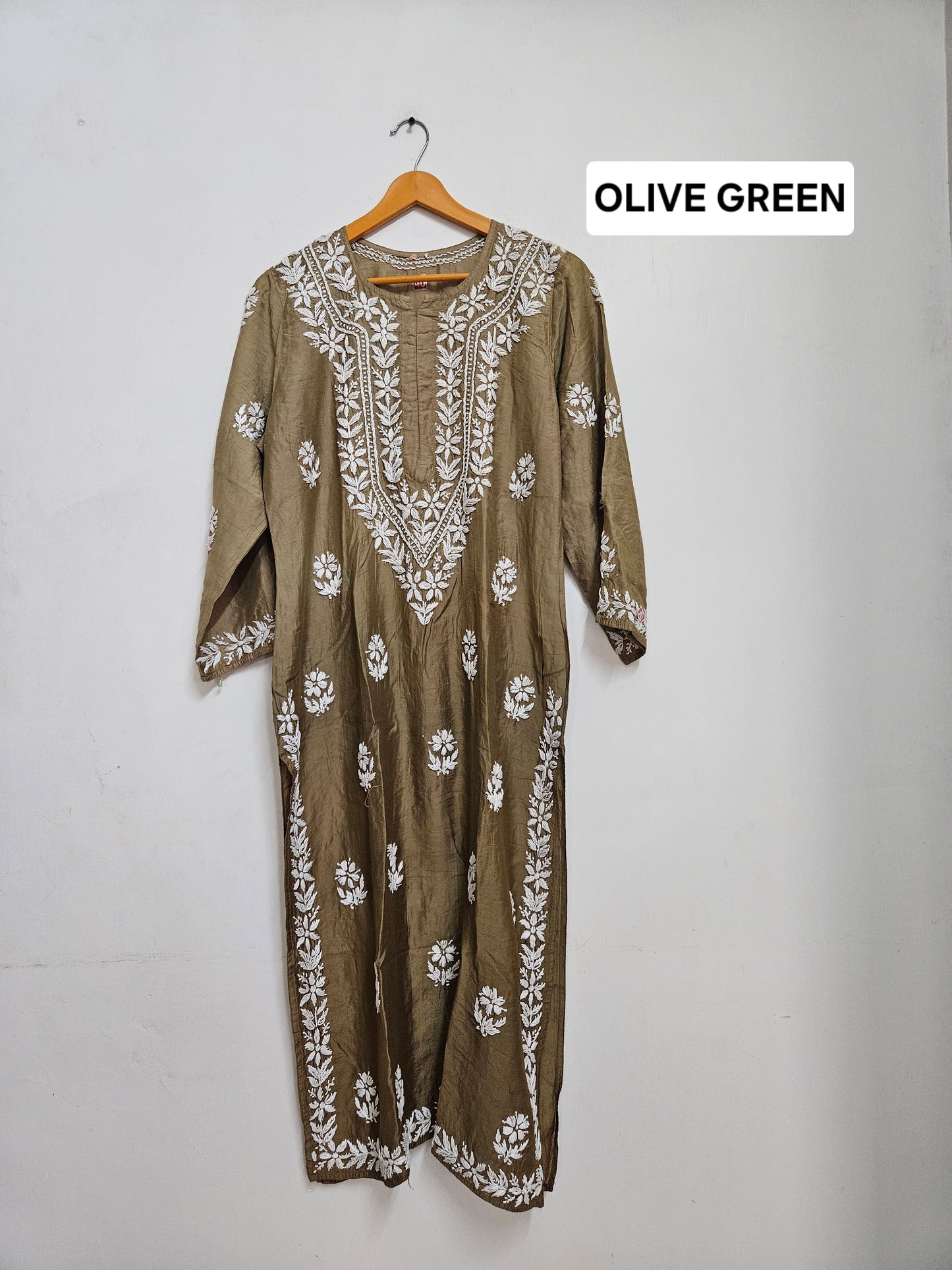 Chanderi ombre long kurta