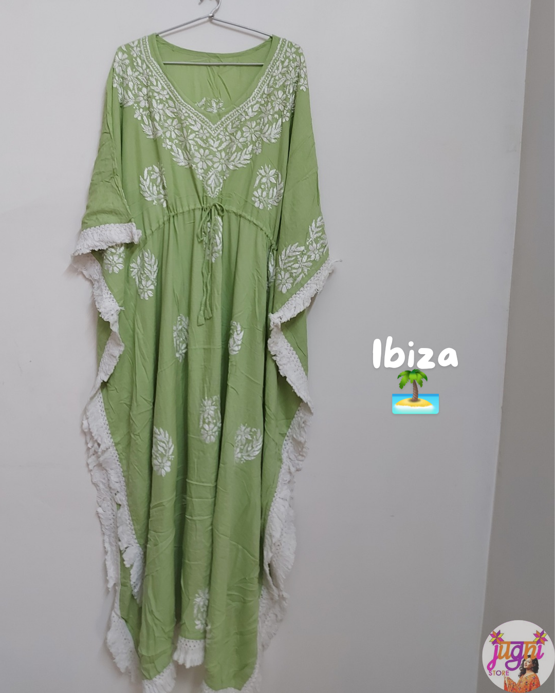 Breezy chikan kaftan dress