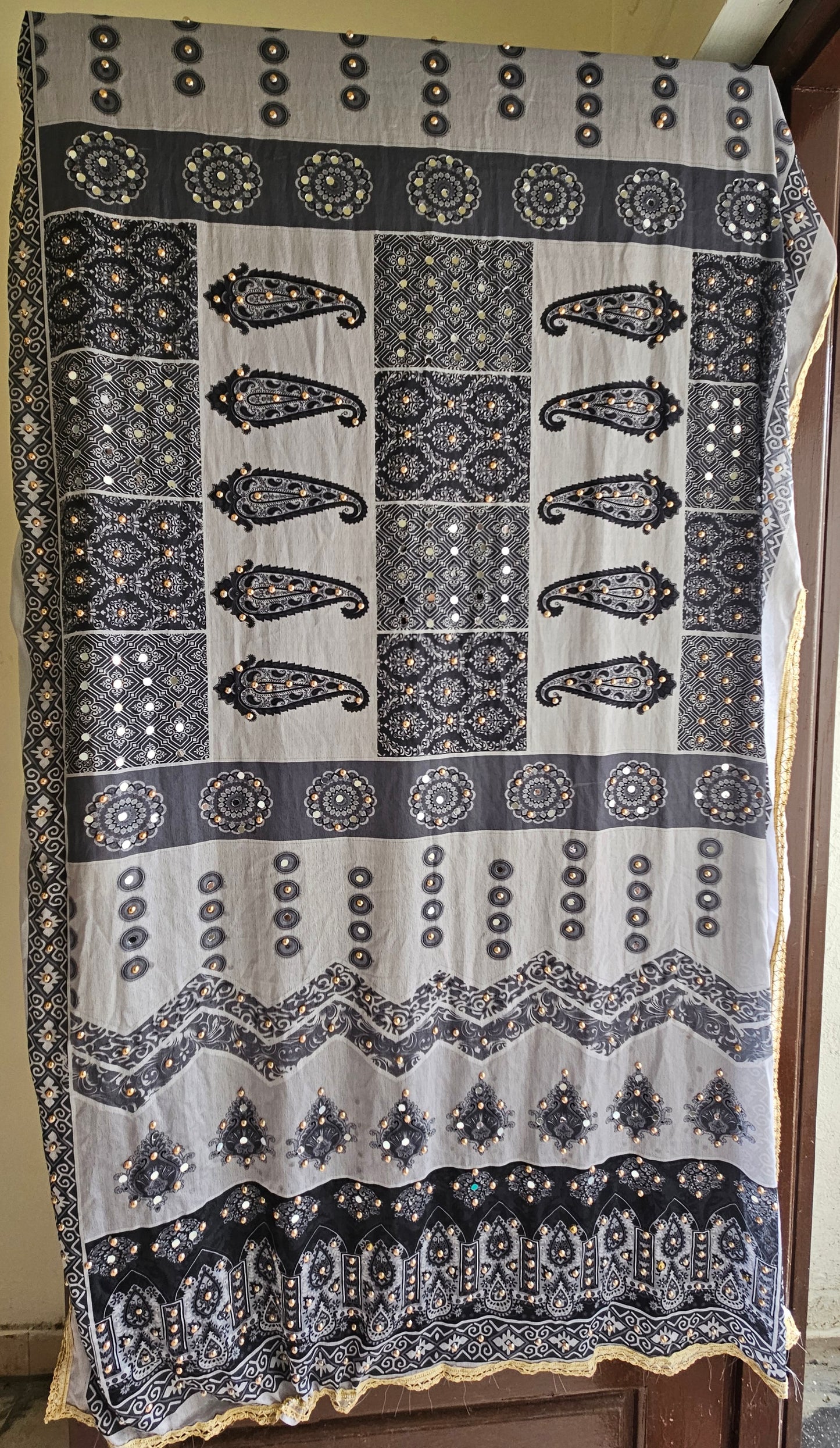 Mirror work Chinon Dupatta