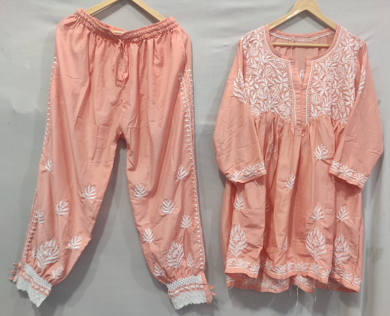 Afghani Lucknowi Muslin Set